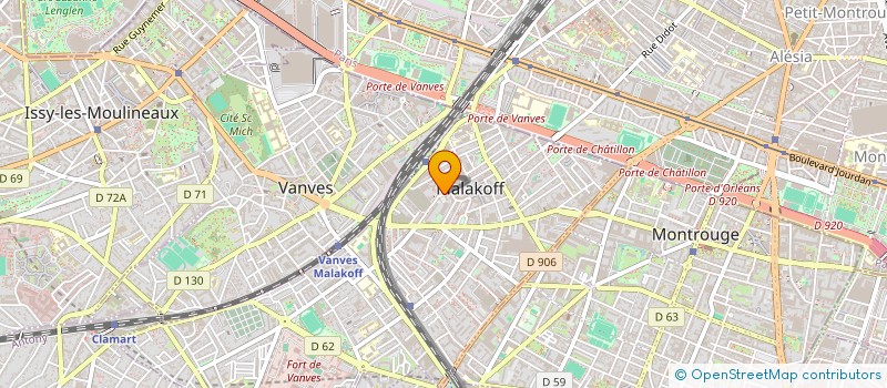 localisation de l'entreprise ARIANE SERVICES COURSES à MALAKOFF