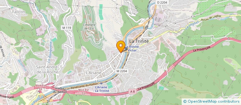 localisation de l'entreprise ARIANEFIT à NICE