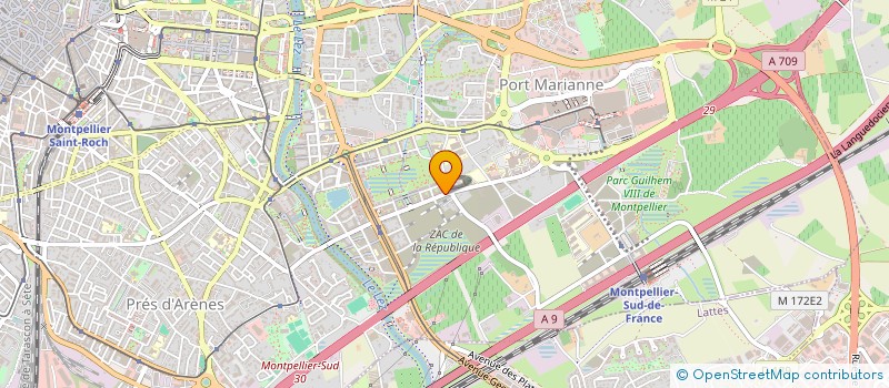 localisation de l'entreprise ARIBA à MONTPELLIER