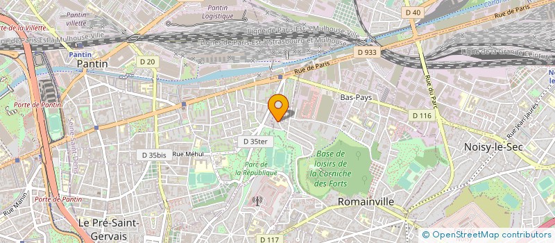 localisation de l'entreprise ARIBAT à ROMAINVILLE