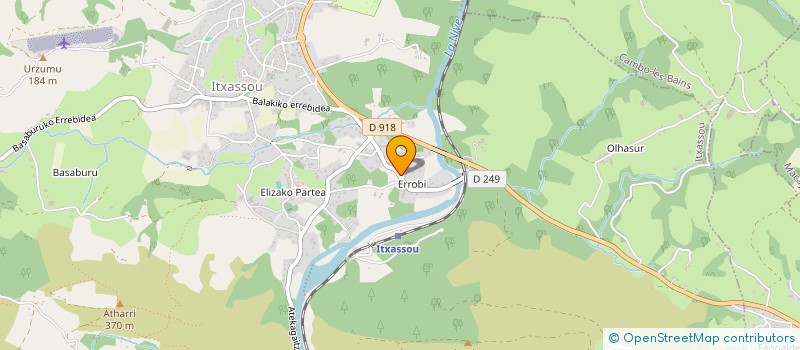 localisation de l'entreprise ARIBIT BAUDRY  ITXASSOU