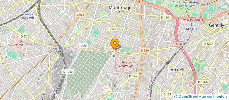 localisation de l'entreprise ARIC à MONTROUGE