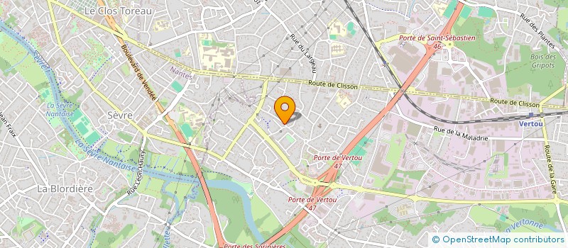 localisation de l'entreprise ARICLESOL  VERTOU