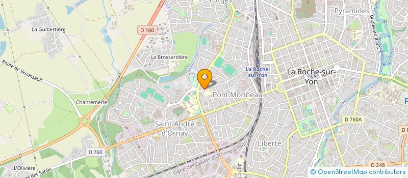 localisation de l'entreprise ARIDEV à LA ROCHE-SUR-YON
