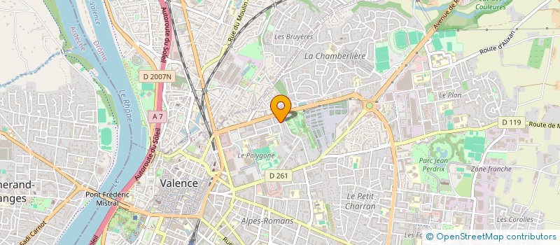 localisation de l'entreprise ARIDJ à VALENCE