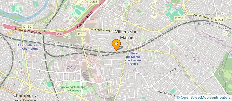 localisation de l'entreprise ARIE à VILLIERS-SUR-MARNE