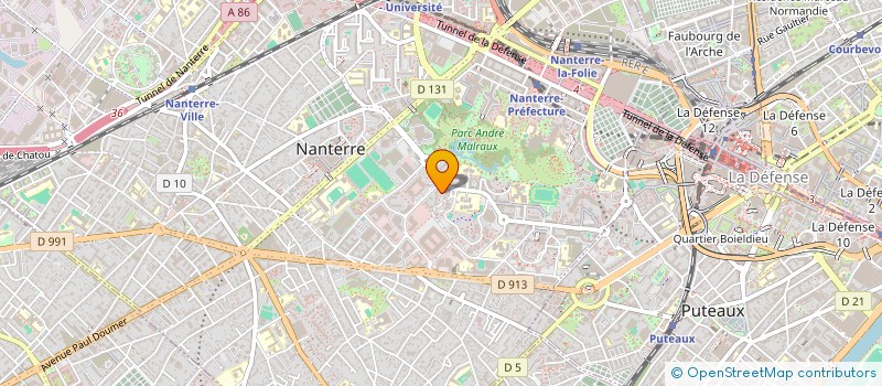 localisation de l'entreprise ARIE VIA VERDE à NANTERRE