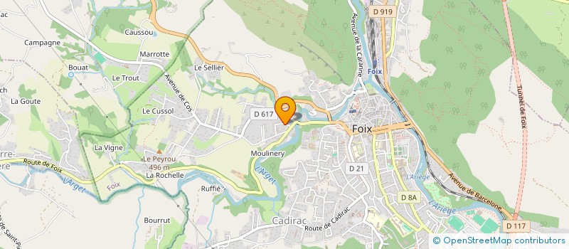 localisation de l'entreprise ARIEGE ACADEMY SPORT NATURE à FOIX