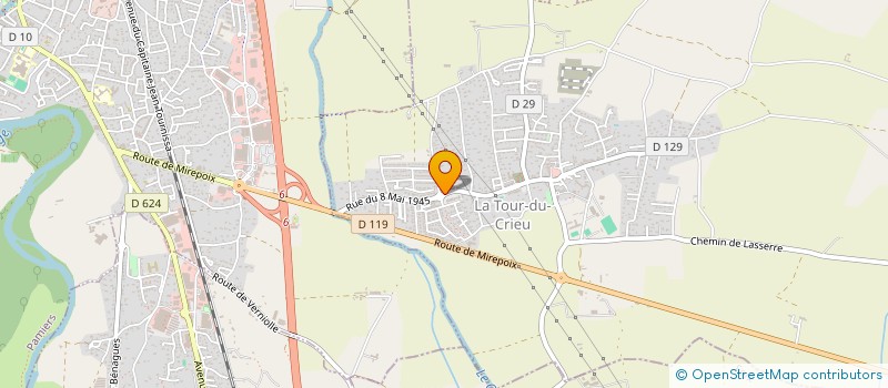 localisation de l'entreprise ARIEGE AUDIT & DIAGNOSTICS à LA TOUR-DU-CRIEU