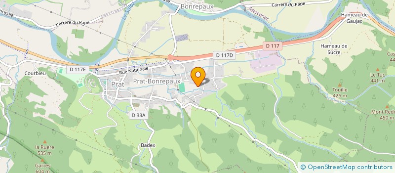 localisation de l'entreprise ARIEGE BATIMENT à PRAT-BONREPAUX