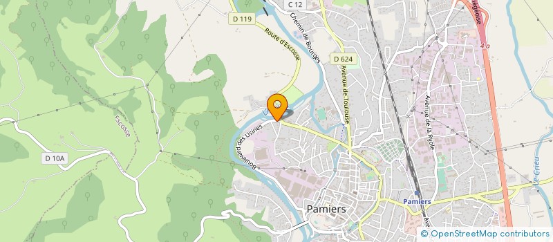 localisation de l'entreprise ARIEGE CHAUFFAGE SANITAIRE à PAMIERS