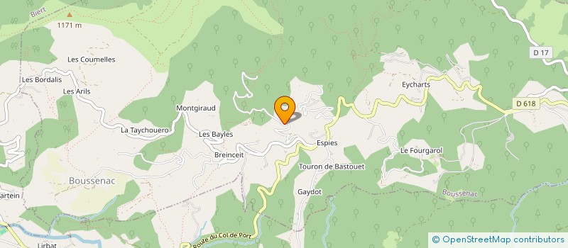 localisation de l'entreprise ARIEGE COUSERANS ELAGAGE à MASSAT