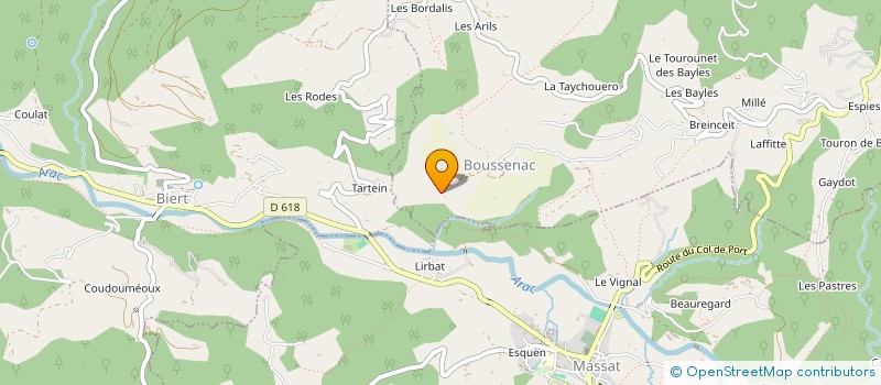 localisation de l'entreprise ARIEGE ENVIRONNEMENT DIFFUSION à BOUSSENAC