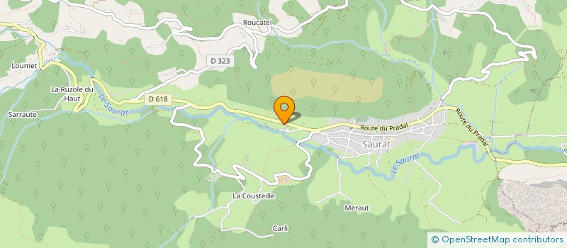localisation de l'entreprise ARIEGE FORRO CONNEXION à SAURAT