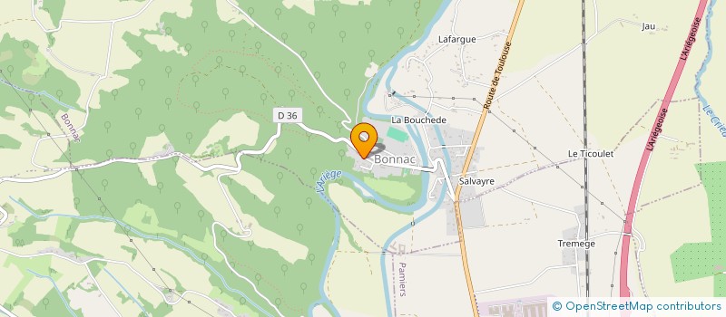 localisation de l'entreprise ARIEGE TRANSACTIONS à BONNAC