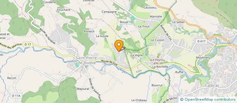 localisation de l'entreprise ARIEGE TRAVAUX PUBLICS à SAINT-PIERRE-DE-RIVIERE