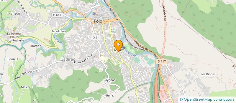 localisation de l'entreprise ARIEGEOISE HOTELLERIE DE PLEIN AIR à FOIX