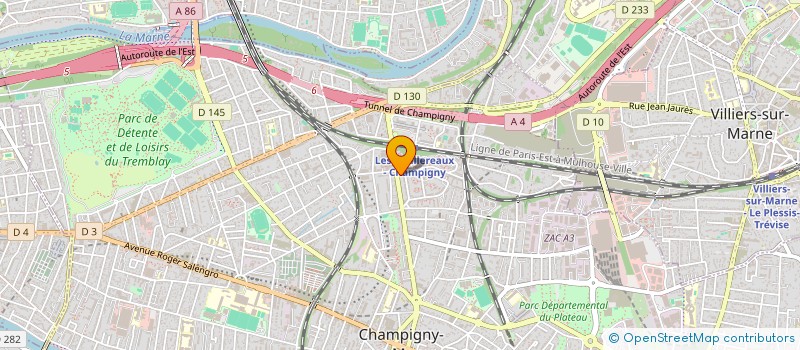 localisation de l'entreprise ARIEL AUDITION à CHAMPIGNY-SUR-MARNE