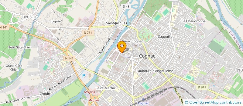 localisation de l'entreprise ARIEL D'ANDRESY à COGNAC
