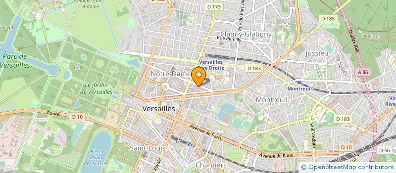 localisation de l'entreprise ARIEL DIGITAL GLOBAL à VERSAILLES