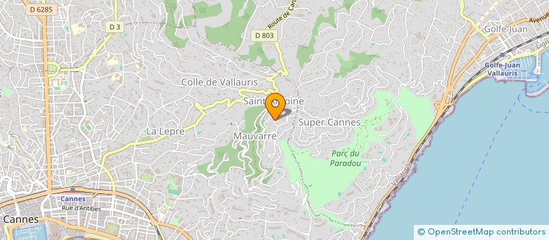 localisation de l'entreprise ARIELLE à CANNES