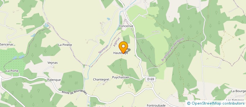 localisation de l'entreprise ARIELLE & GALIAN  AGONAC