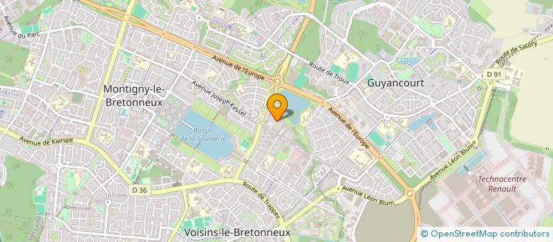 localisation de l'entreprise ARIES  GUYANCOURT