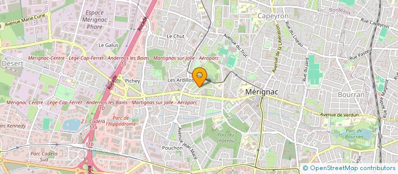 localisation de l'entreprise ARIES  MERIGNAC