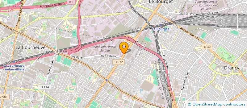 localisation de l'entreprise ARIES à LA COURNEUVE