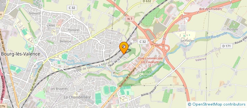 localisation de l'entreprise ARIES  BOURG-LES-VALENCE