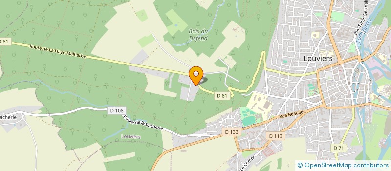 localisation de l'entreprise ARIES GROUPE  LOUVIERS