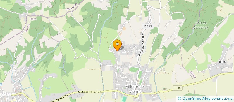 localisation de l'entreprise ARIES SUPPORT à VILLETTE-DE-VIENNE