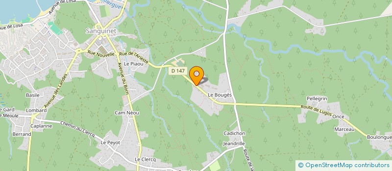 localisation de l'entreprise ARIESTE  SANGUINET