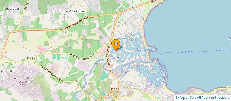 localisation de l'entreprise ARIGATOU à GRIMAUD