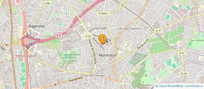 localisation de l'entreprise ARIMAGE à MONTREUIL
