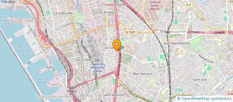 localisation de l'entreprise ARIMMO 13 à MARSEILLE