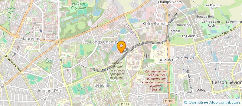 localisation de l'entreprise ARINFO-BRETAGNE  RENNES