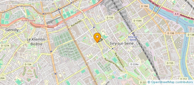 localisation de l'entreprise ARIO'I TAHITI NUI  IVRY-SUR-SEINE