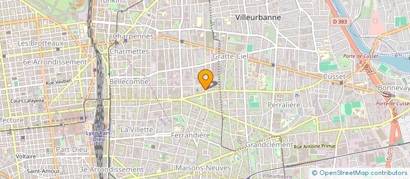 localisation de l'entreprise ARIONDAZ F243  VILLEURBANNE