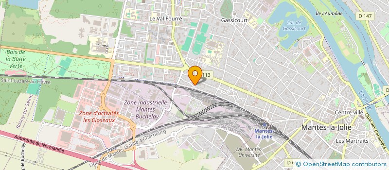 localisation de l'entreprise ARIS à MANTES-LA-VILLE