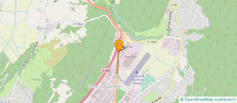 localisation de l'entreprise ARIS ALICE à OYONNAX