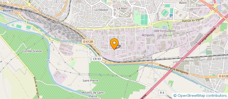 localisation de l'entreprise ARIS CONSTRUCTION  BEZIERS