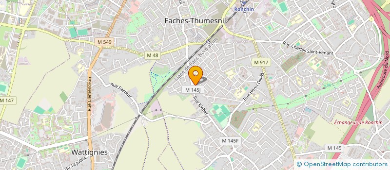 localisation de l'entreprise ARIS INVEST / IMMAT à FACHES-THUMESNIL