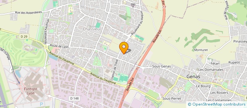 localisation de l'entreprise ARISEL  CHASSIEU