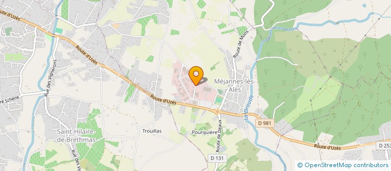 localisation de l'entreprise ARISLIA à MEJANNES-LES-ALES