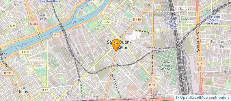 localisation de l'entreprise ARISTO à SAINT-OUEN-SUR-SEINE