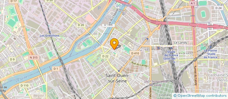 localisation de l'entreprise ARISTOTE à SAINT-OUEN-SUR-SEINE
