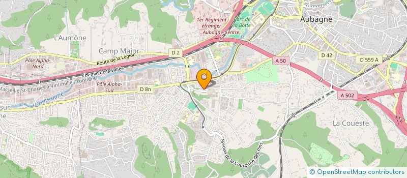 localisation de l'entreprise ARITECH INGENIERIE à AUBAGNE