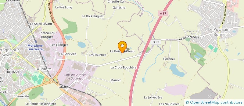localisation de l'entreprise ARIYA CONCEPTS à LA GAUBRETIERE