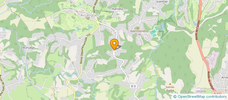 localisation de l'entreprise ARIZANA  ARCANGUES